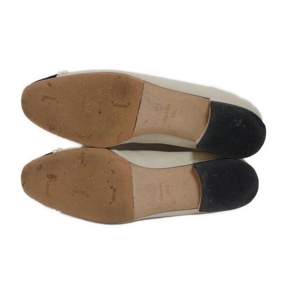 CHANEL - Cream Black Chemical Fiber Women's Pumps 332-051725 - Picture 4 of 6